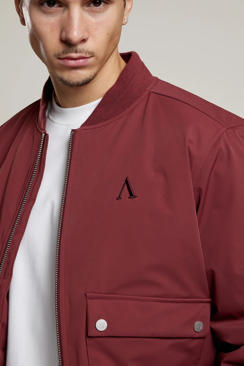 Aeden Jas Darnel Bomber Jacket Bordeaux
