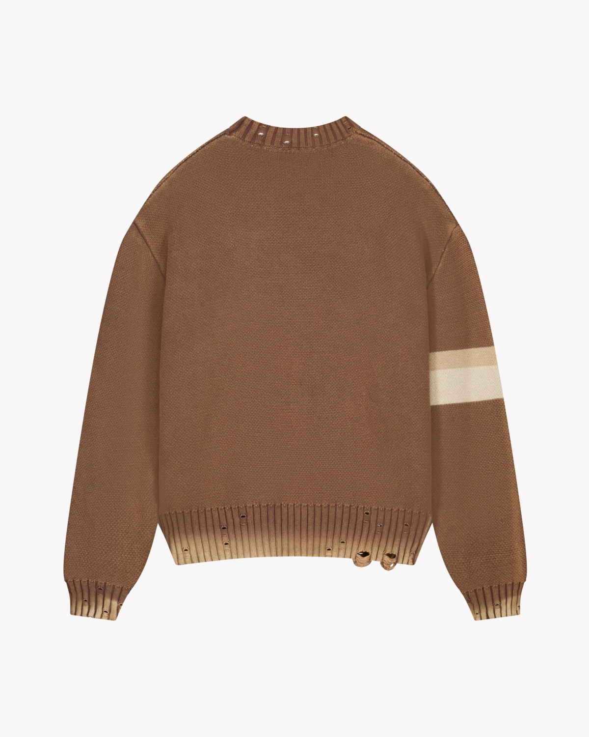 Saint Blanc Trui Mink Cut Neck Sweater Bruin