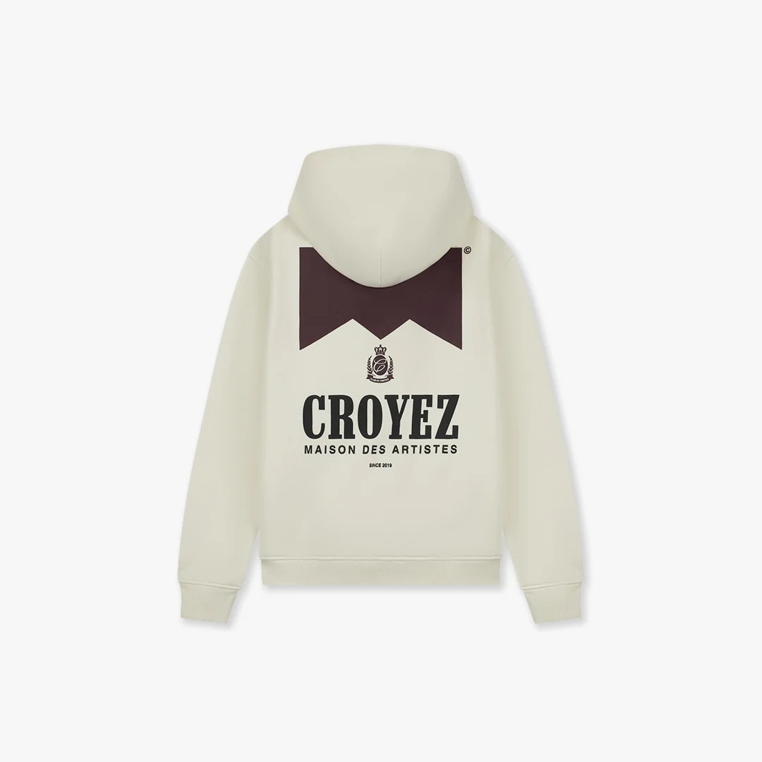 Croyez Sweater Maison Fumes Zip Hoodie Off White