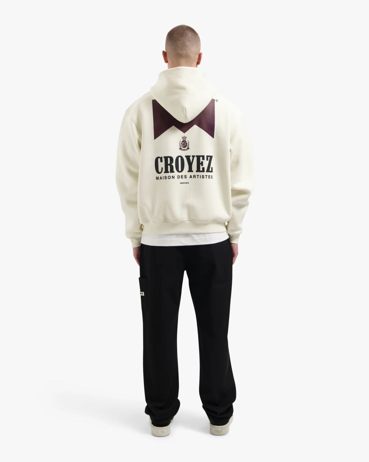 Croyez Sweater Maison Fumes Zip Hoodie Off White