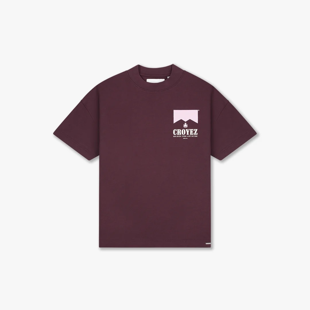 Croyez T-shirt Maison Fumes T-shirt Bordeaux