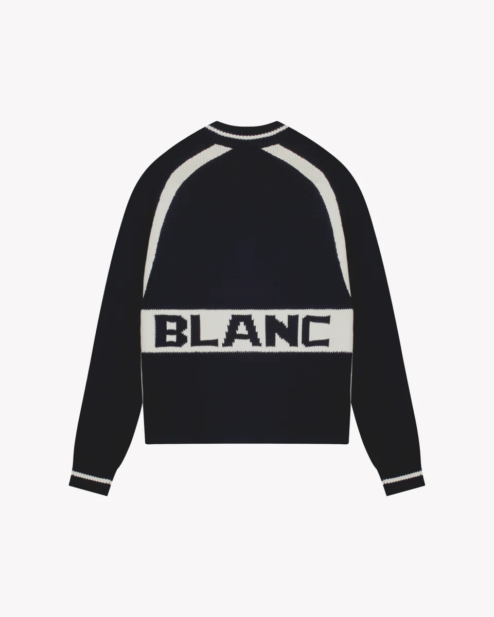 Saint Blanc Trui Heavy Cycling Knit Top D-blauw