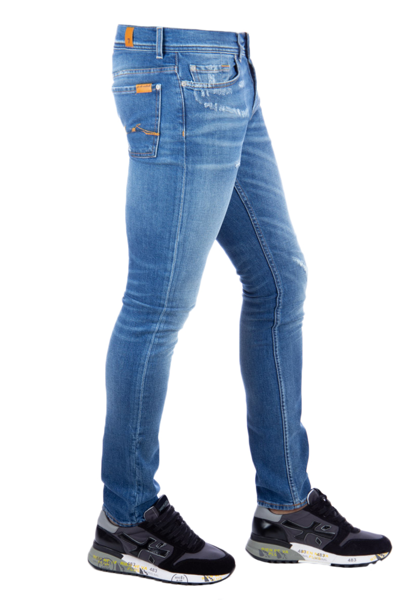 Bondgenoot Bestuiven voor 7 For All Mankind Vintage Ronnie Skinny Jeans JSD4K85 Light Washed