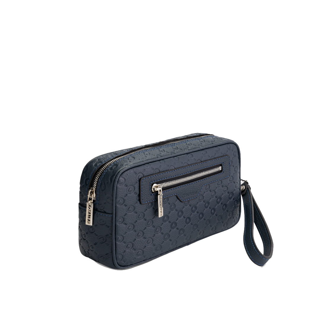 Confirm Tas Clutch Patterned Monaco Blauw