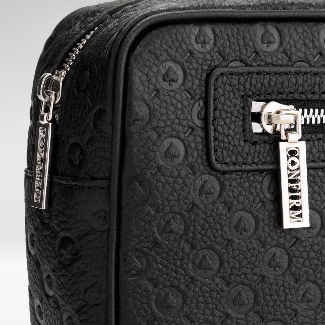 Confirm Tas Clutch Patterned Monaco Zwart