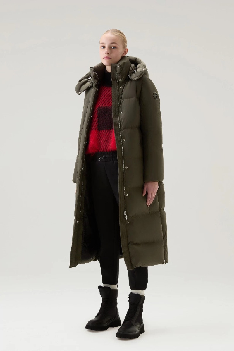 Woolrich Jas Aurora Long Parka Groen