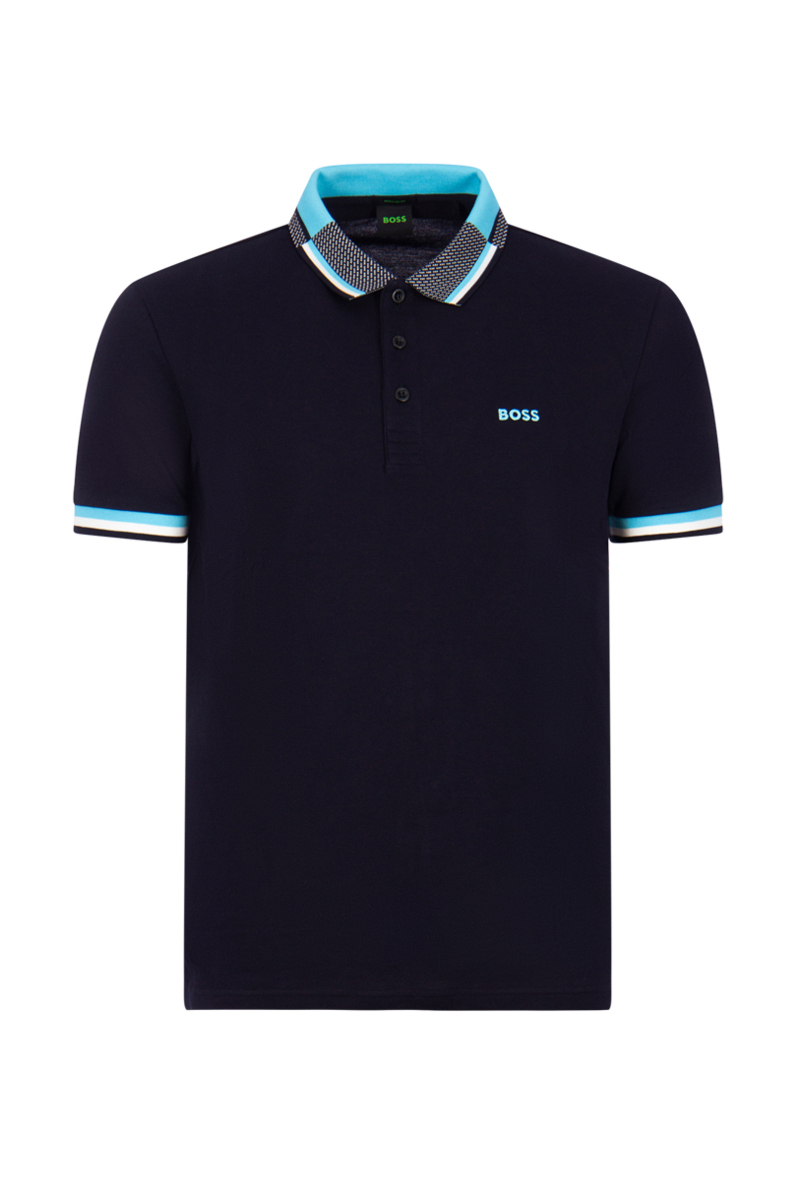 Hugo boss polo blauw sale