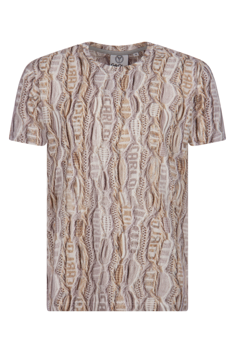 Carlo Colucci T-shirt C3083 L-bruin