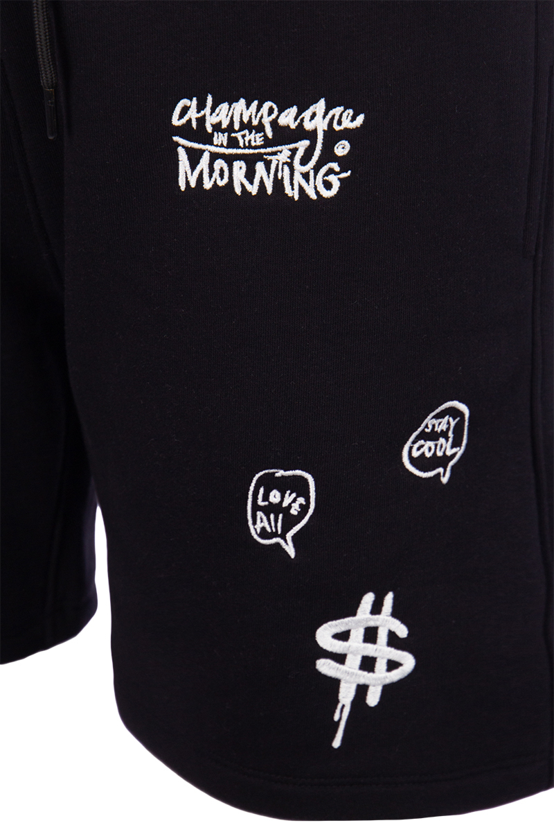 Champagne In The Morning Short Mickey Short All Black