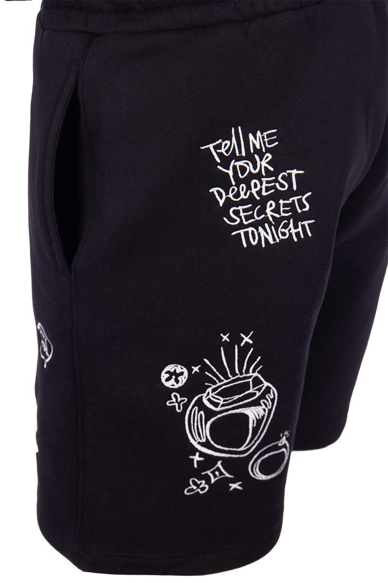 Champagne In The Morning Short Mickey Short All Black