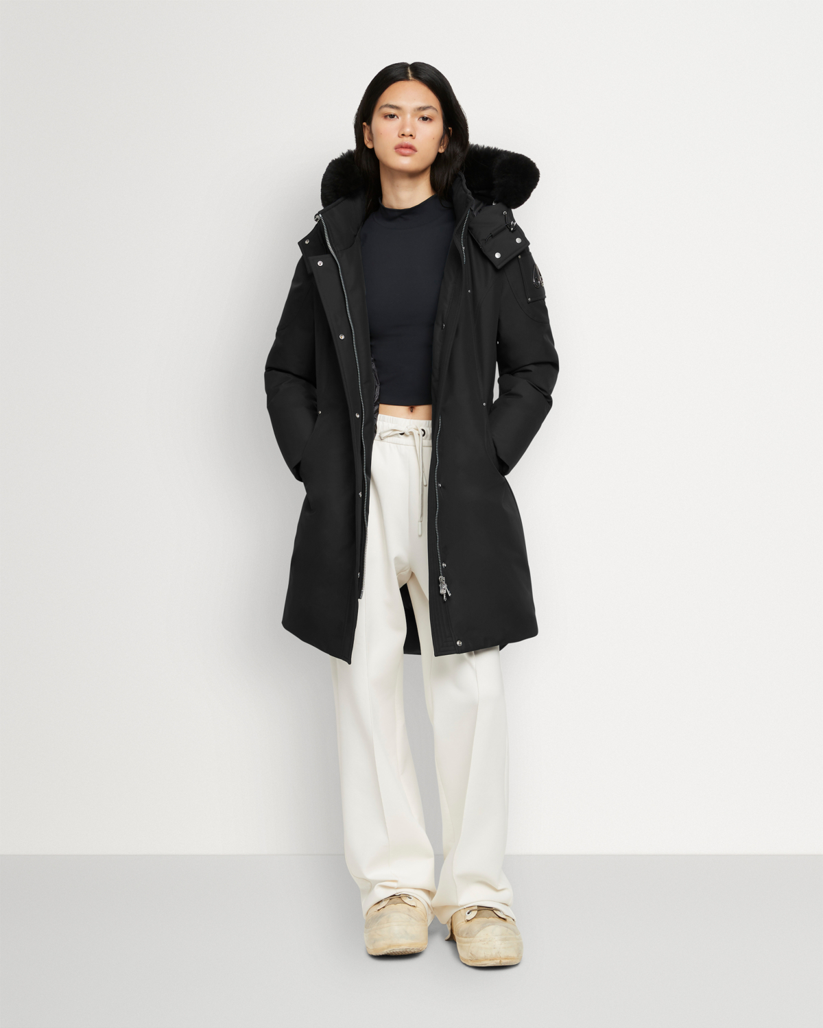 Moose Knuckles Jas Cloud Parka Shearling  Zwart