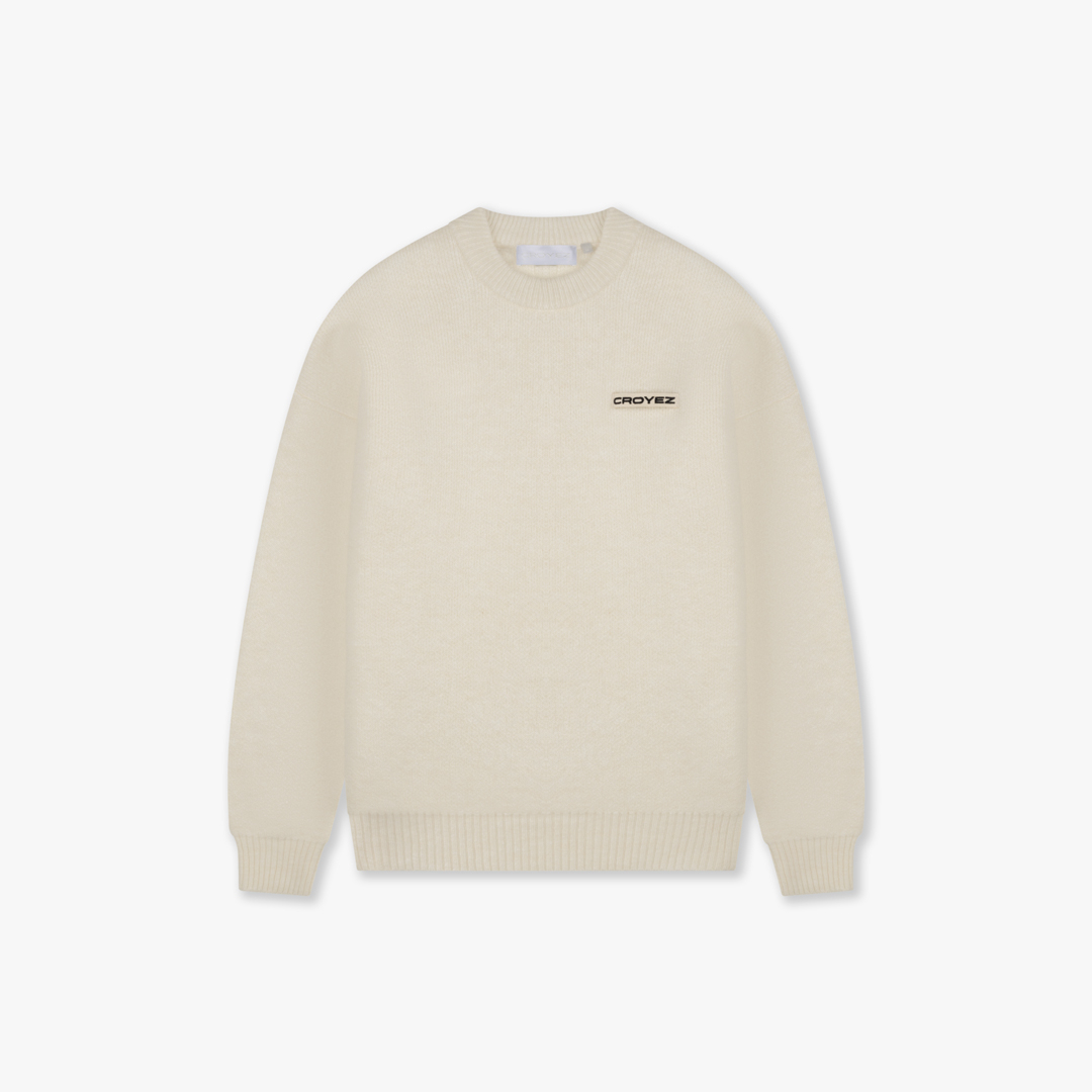 Croyez Trui Croyez Etiquette Knit Sweater Off White