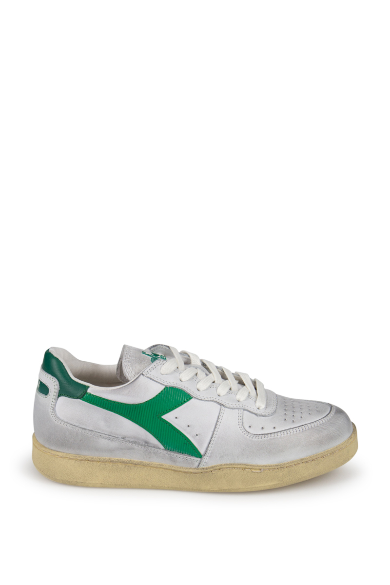 Likken Bouwen op Riet Diadora Heritage Mid Basket Low used schoenen Wit en Groen C6834