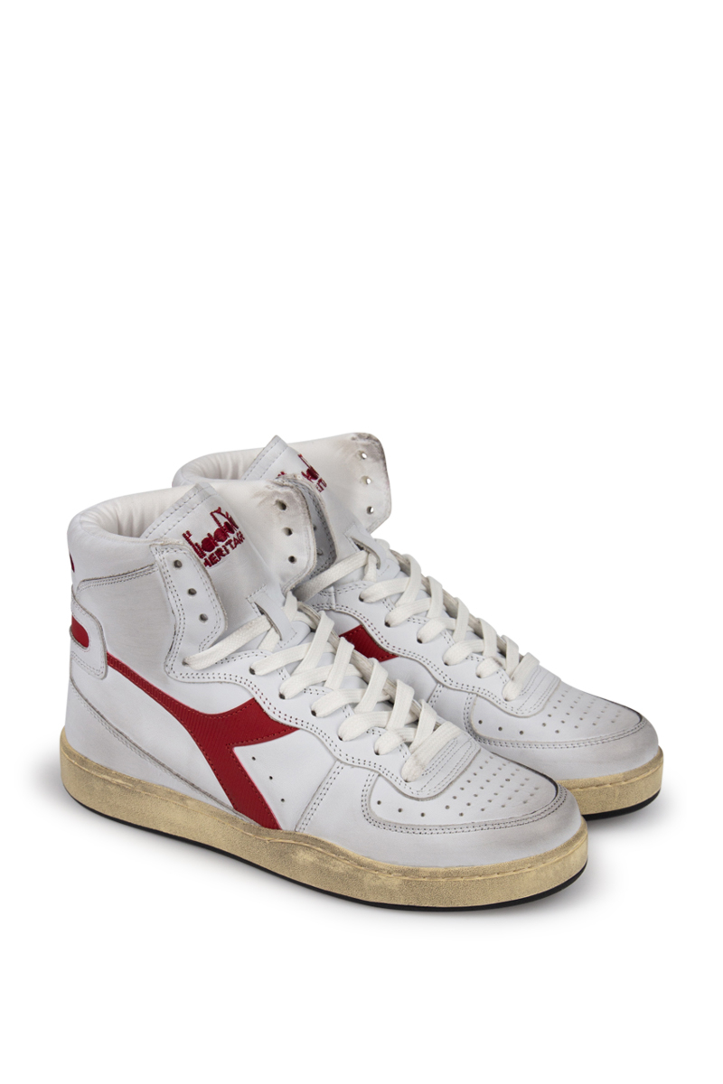 Diadora Heritage Basket schoenen Wit Rood C7114