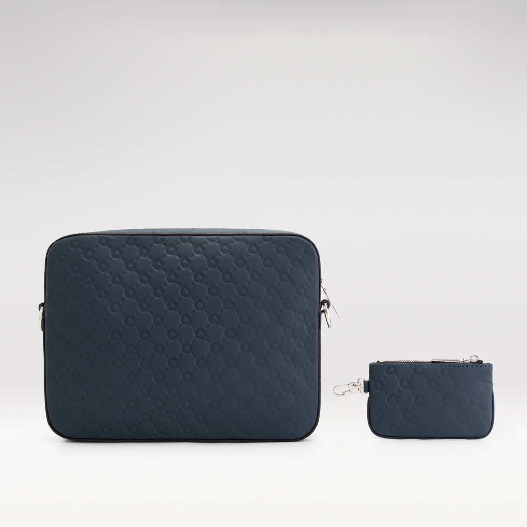 Confirm Tas Duo Bag Patterned M D-blauw