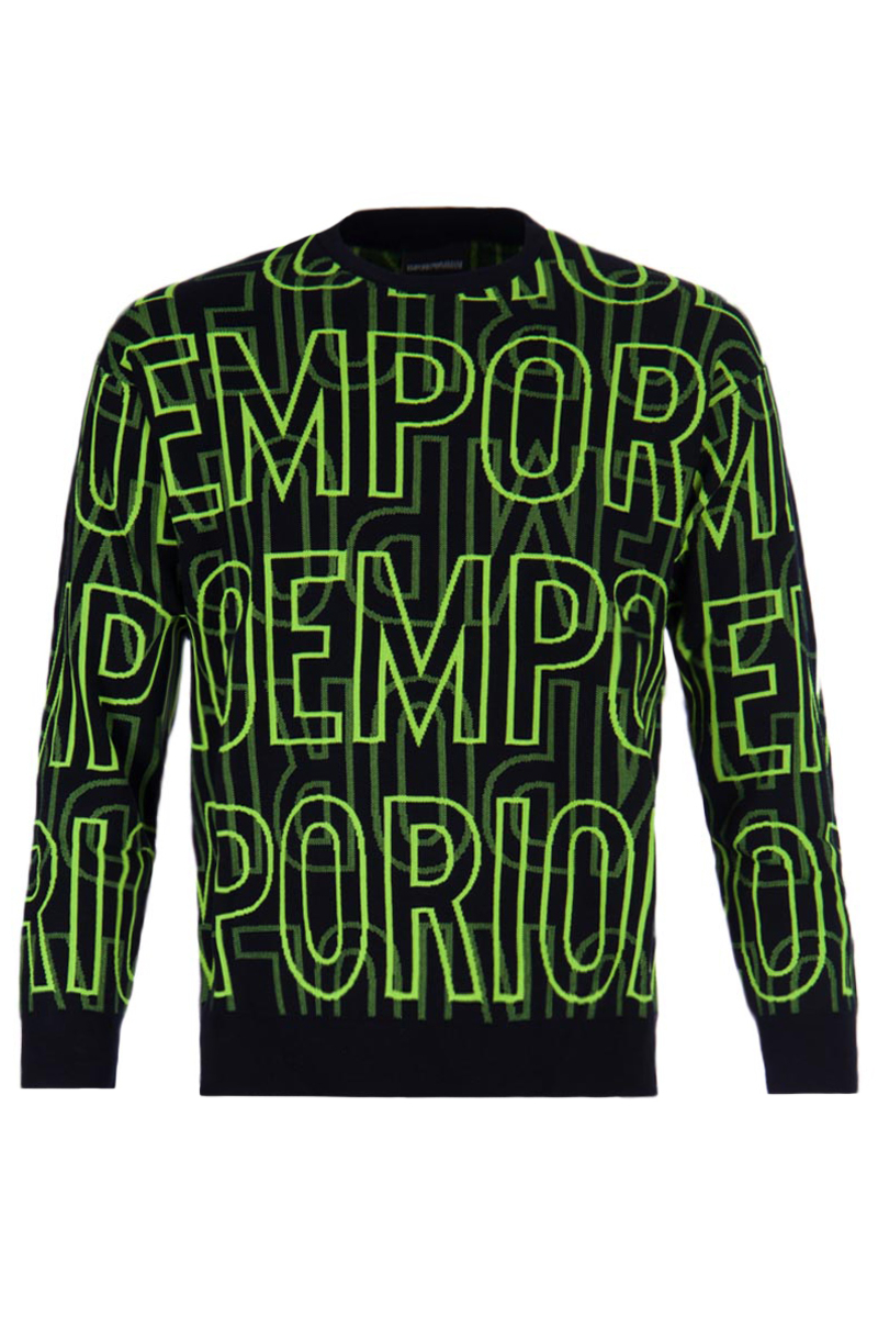 Treinstation Chromatisch beneden Emporio Armani 3H1MY8 1MMUZ Knitwear Sweater Zwart