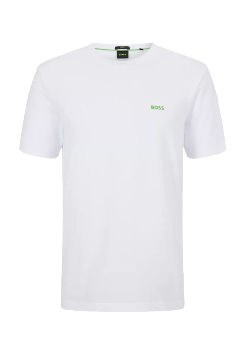 Let op microfoon Gemaakt van Hugo Boss Green 50245195 T-Shirt Wit