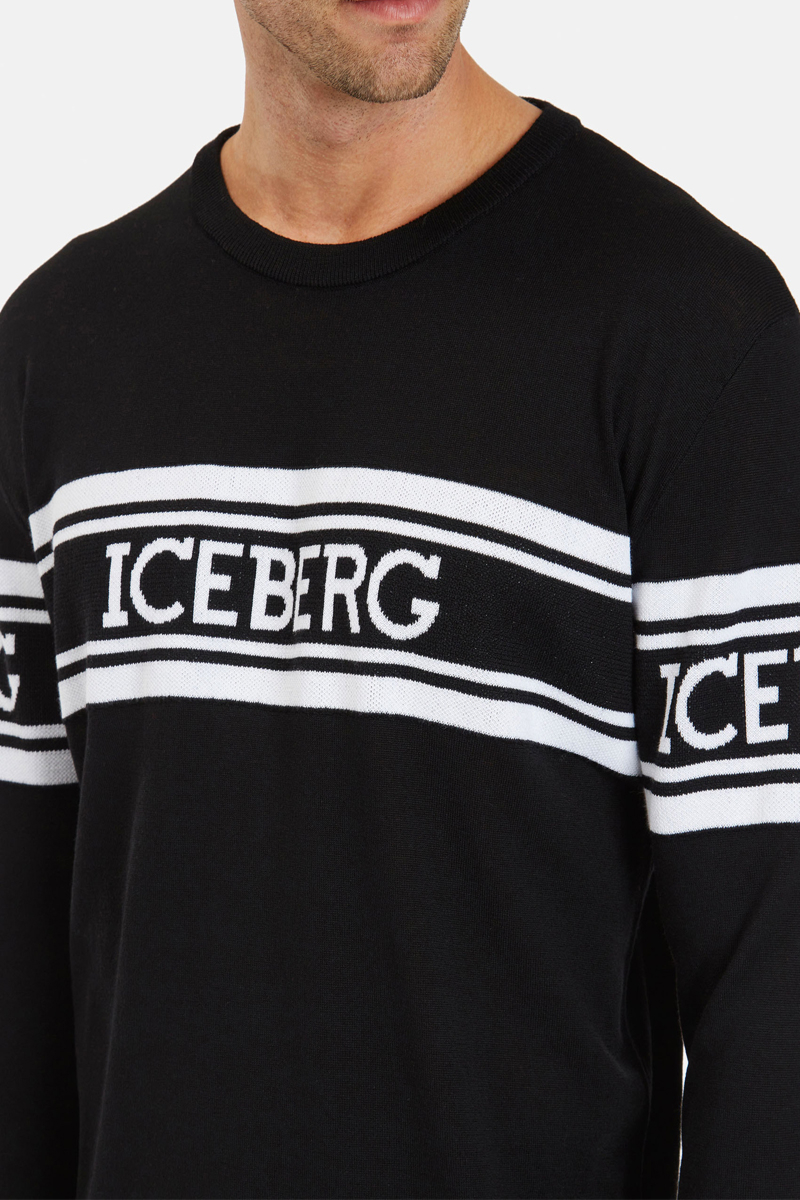 De Kamer Beschrijving Accumulatie Iceberg Knitwear Merino Sweater A005 Black