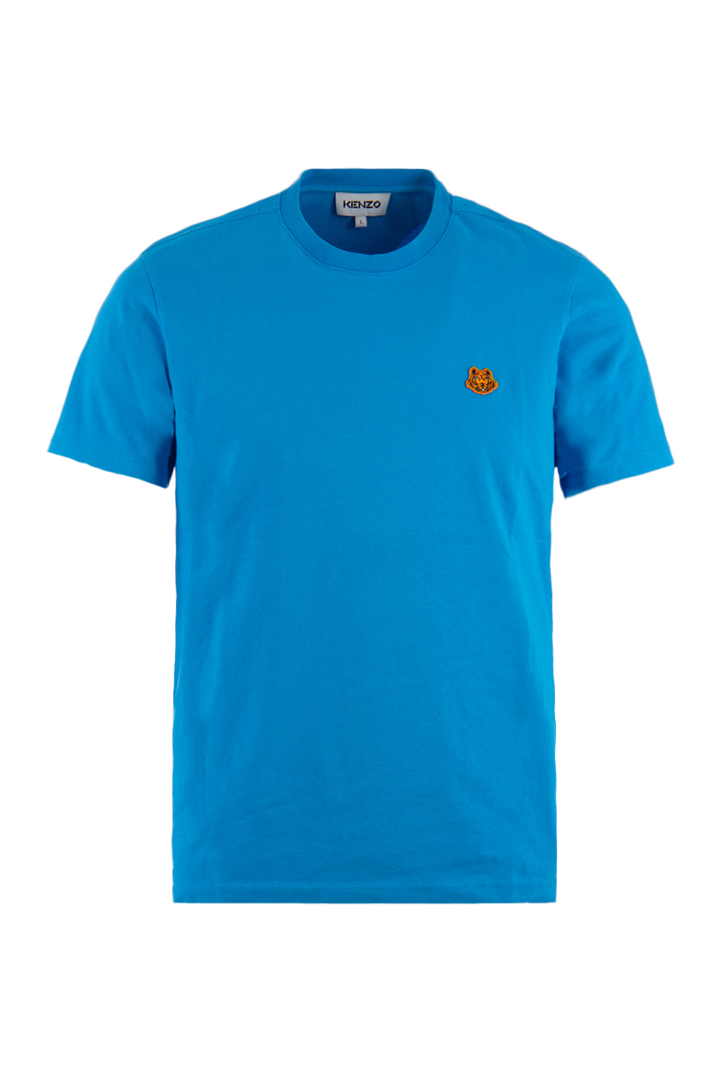 voorbeeld paars tofu Kenzo Logo T-Shirt FC55TS0034CJ Blauw