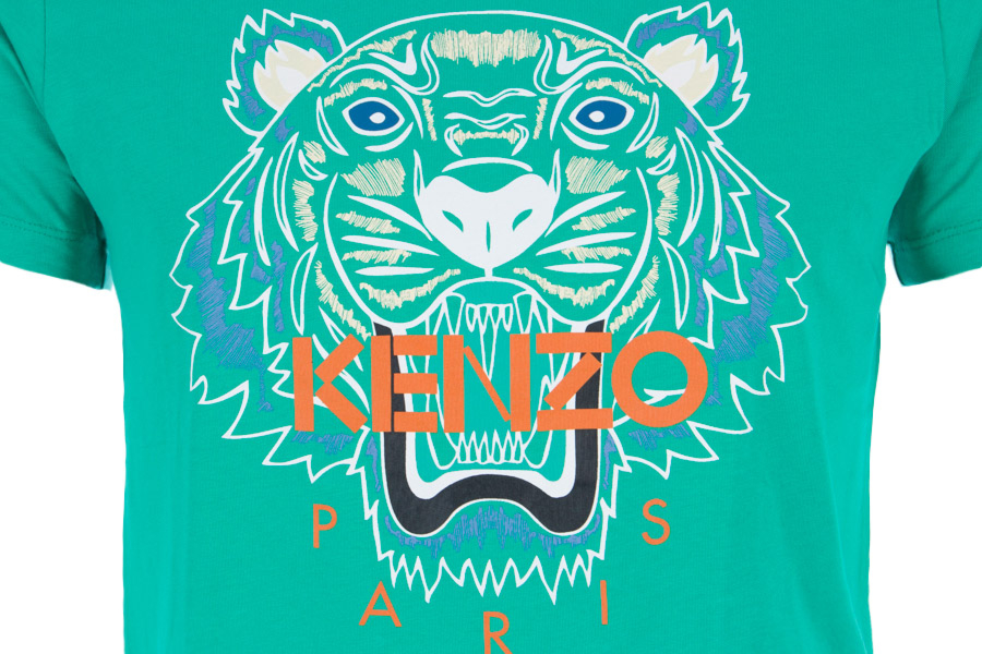 Raad Inheems barrière Kenzo Classic Tiger T-shirt Groen