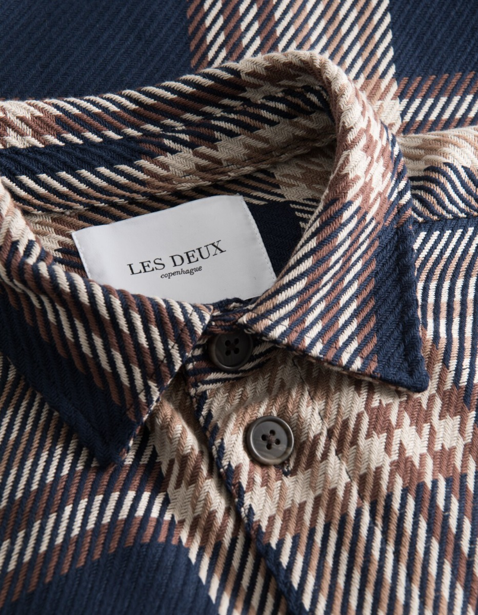 Les Deux Shirt Jesse D-blauw