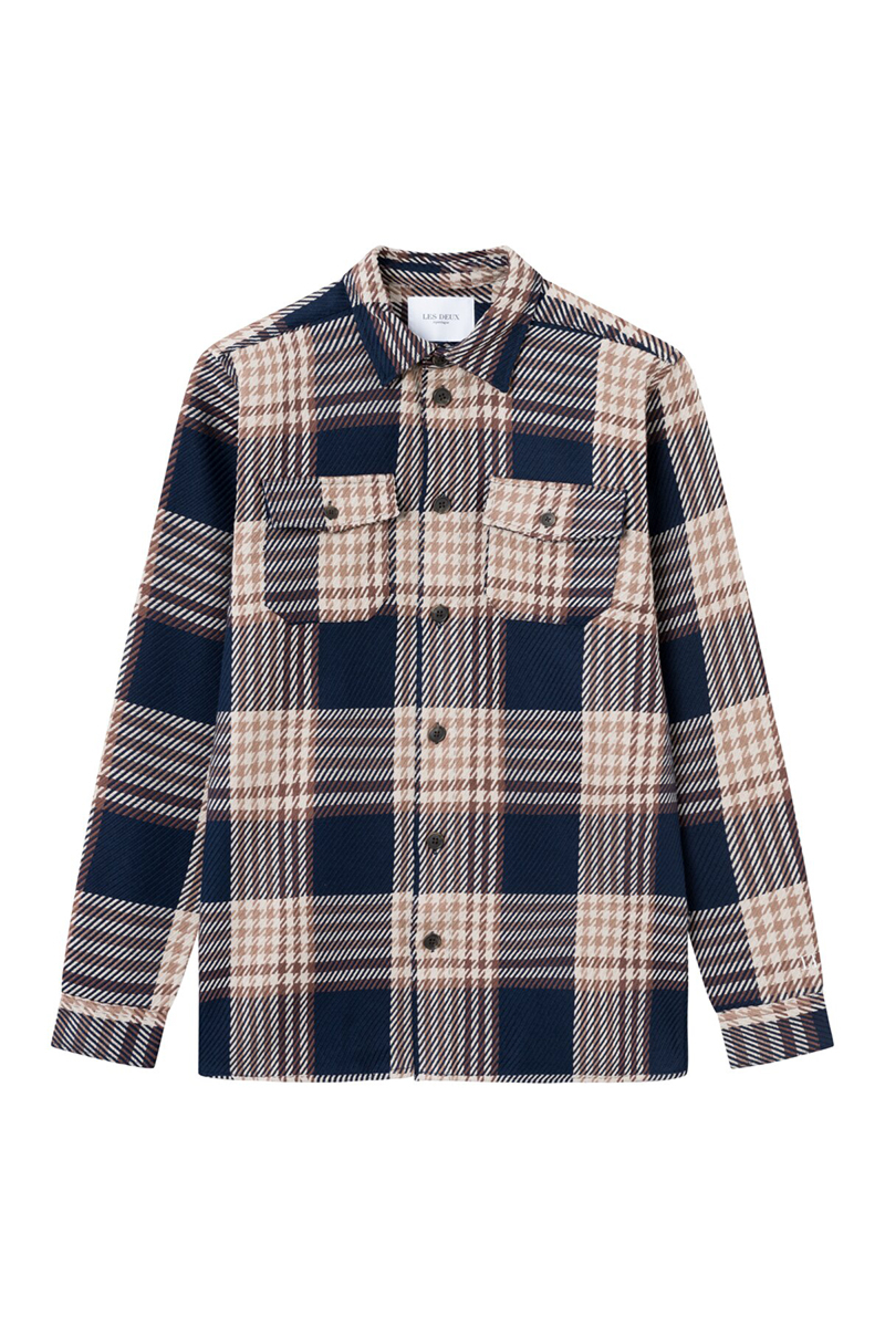 Les Deux Shirt Jesse D-blauw