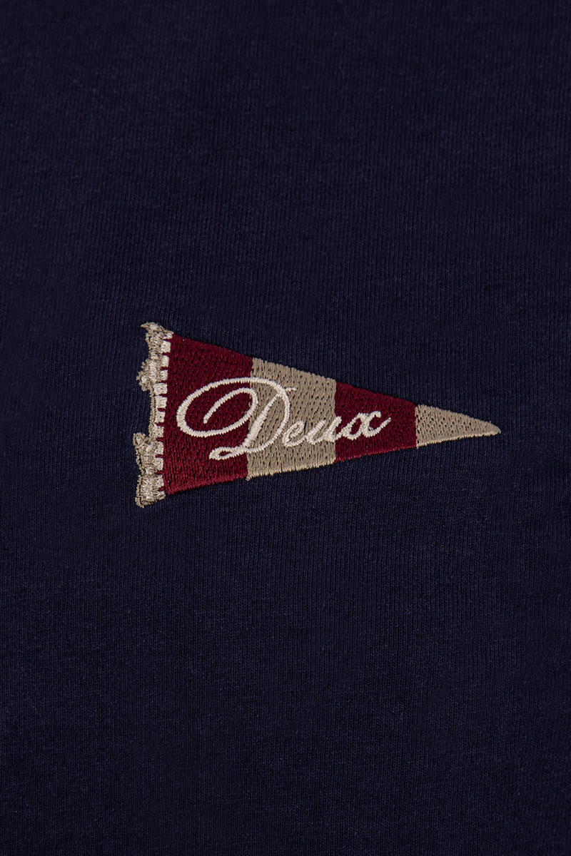 Les Deux T-shirt Flag Tee D-blauw