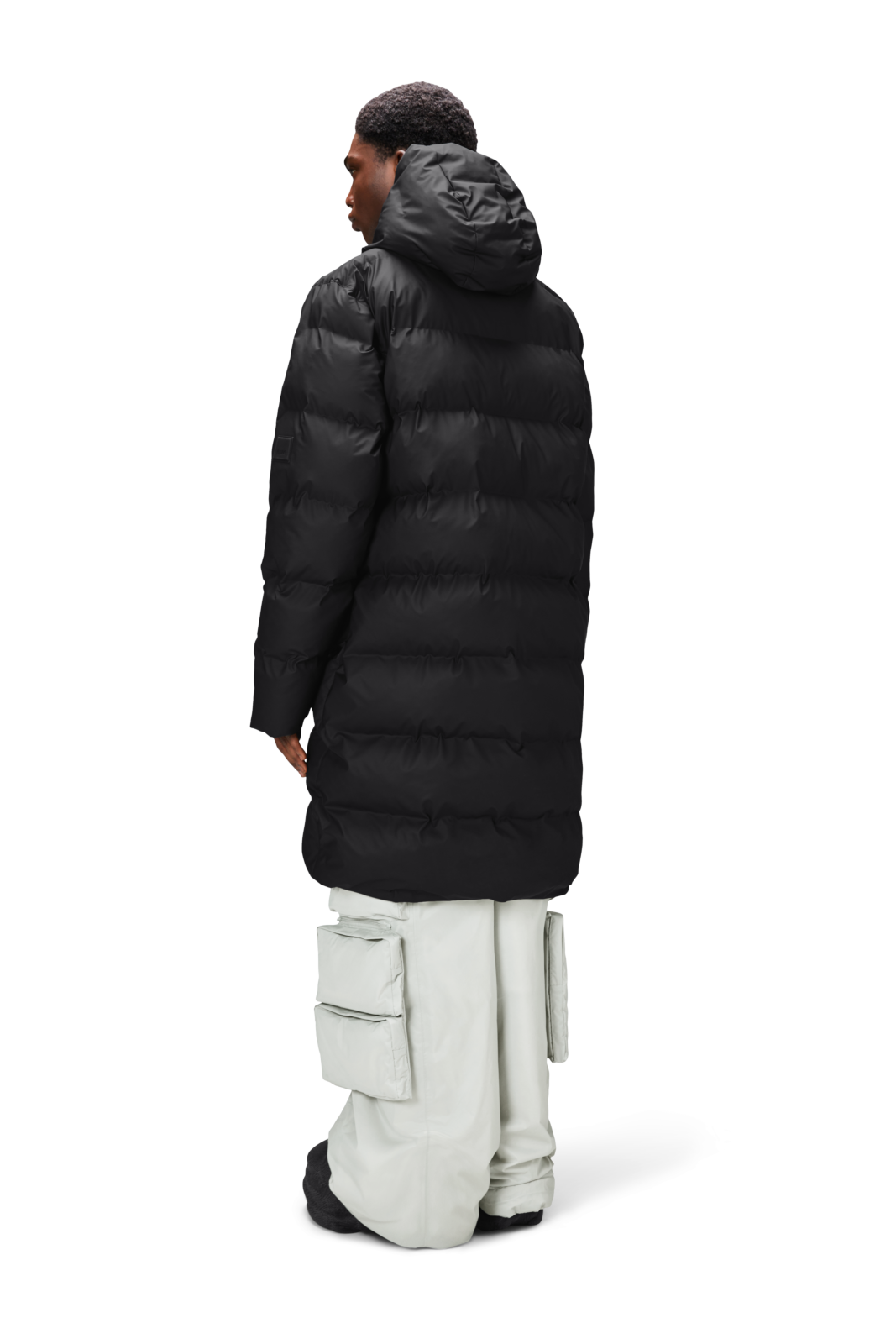 Rains Jas Long Puffer Jkt Zwart