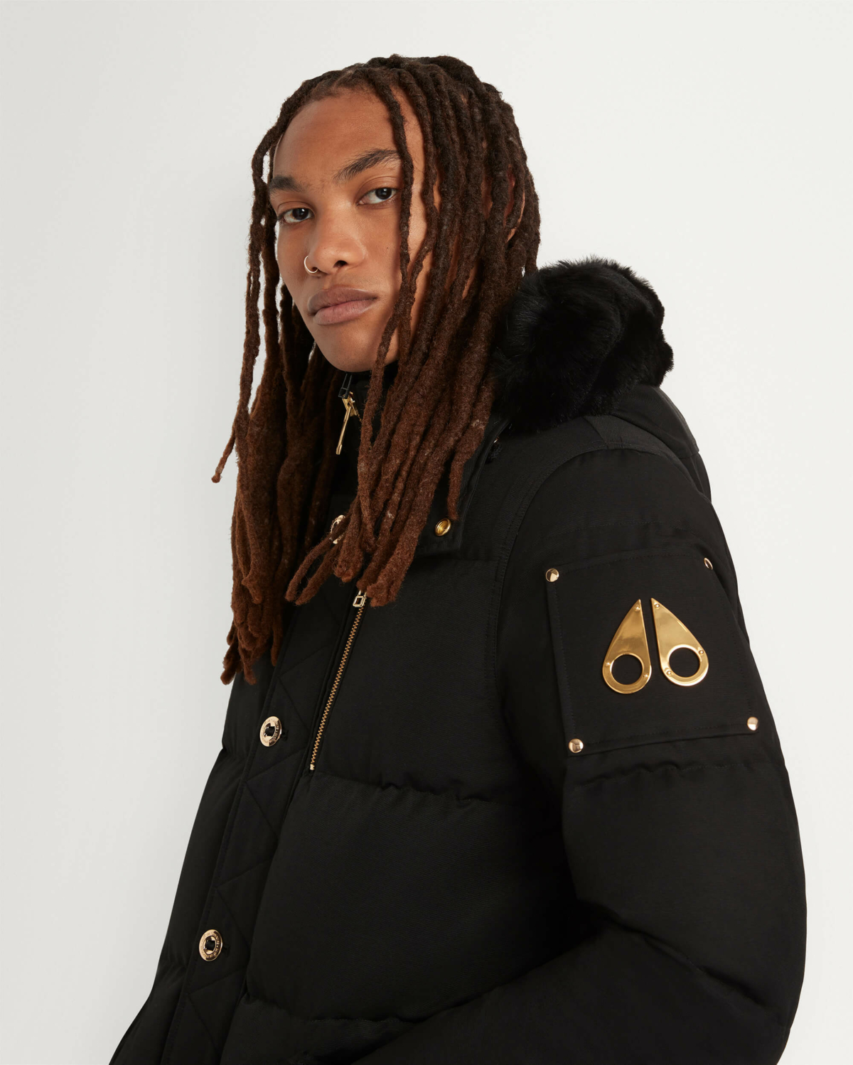 Moose Knuckles Jas 3q Jacket Gold Series Shearling  Zwart