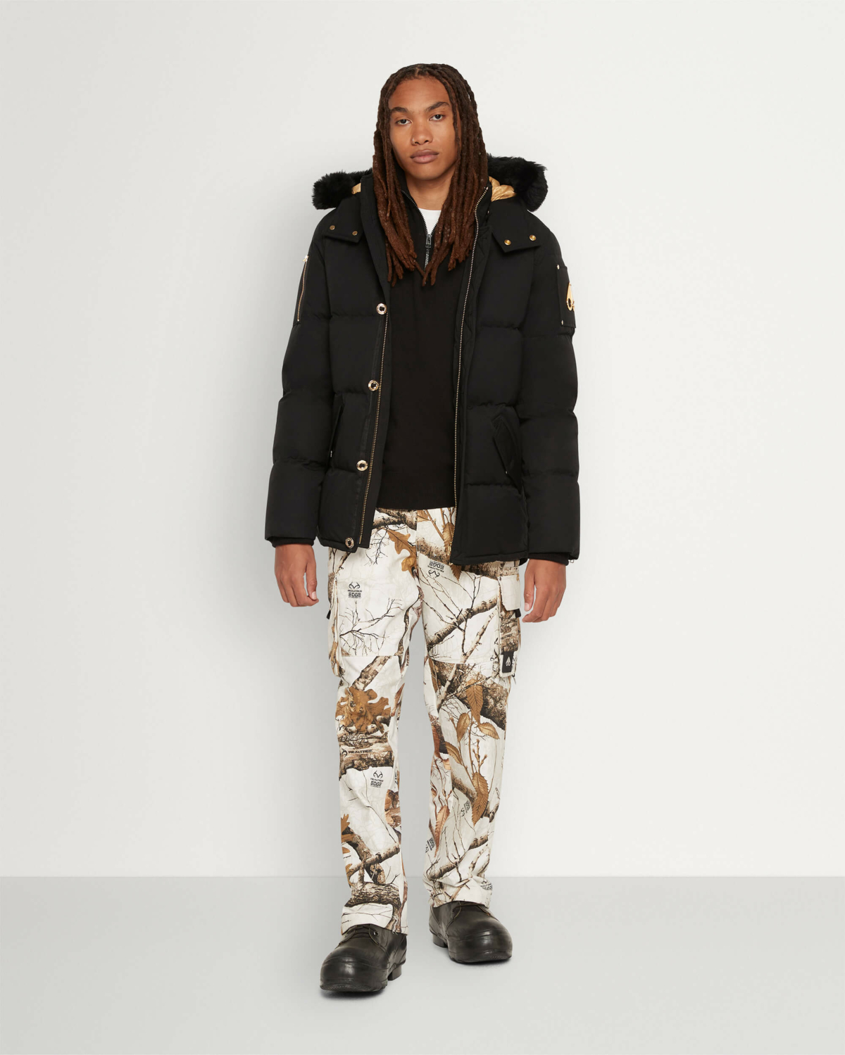 Moose Knuckles Jas 3q Jacket Gold Series Shearling  Zwart