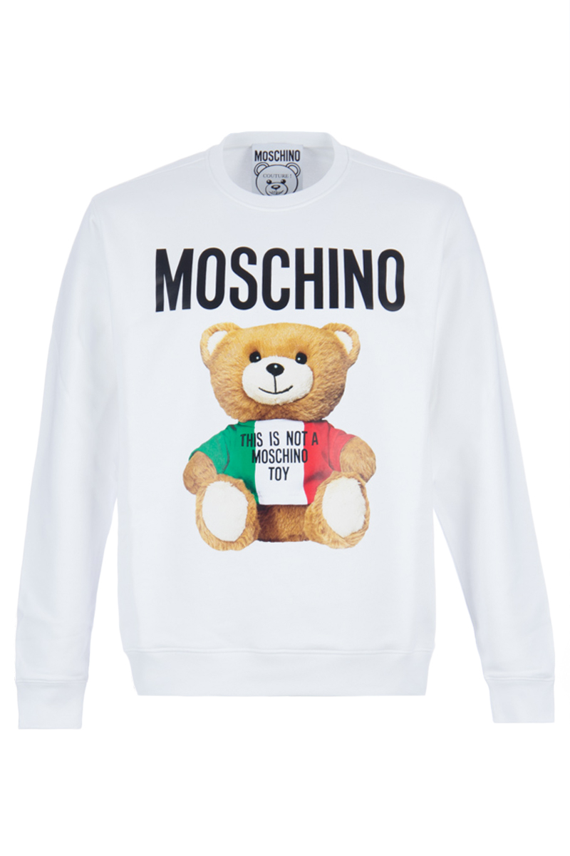 Hassy Facet kubus Moschino Couture Teddy Bear Sweatshirt ZPV1735 White