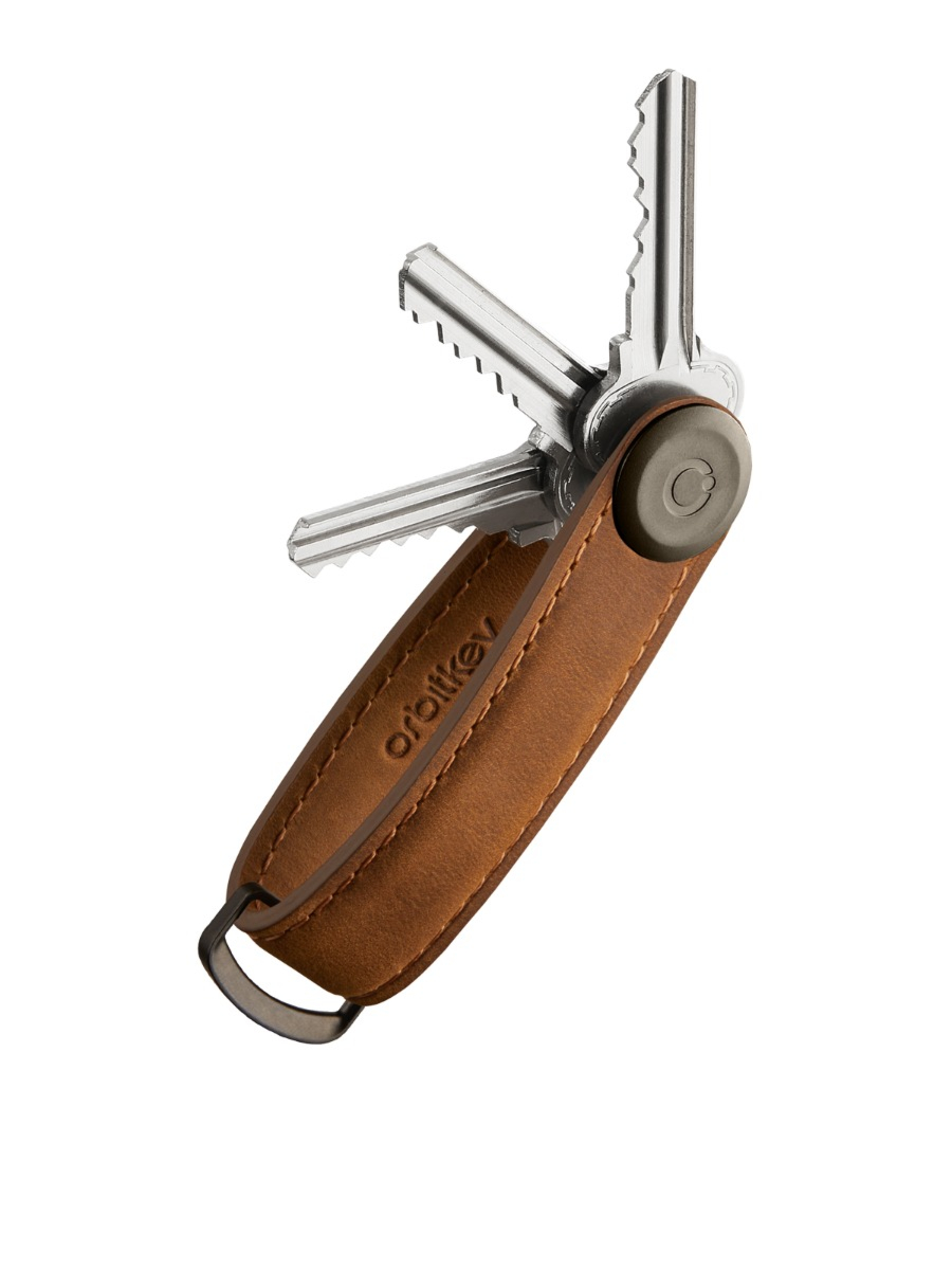 Orbitkey Gadget Crazy Horse Key Organizer Bruin