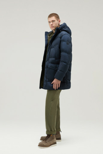 Woolrich Jas Premium Down Prk Blauw