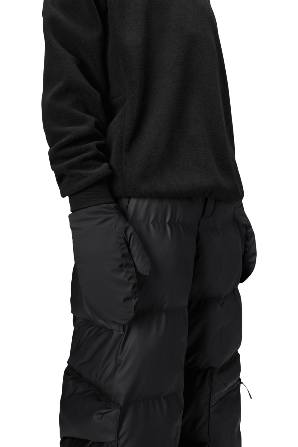 Rains Handschoenen Puffer Mittes Zwart