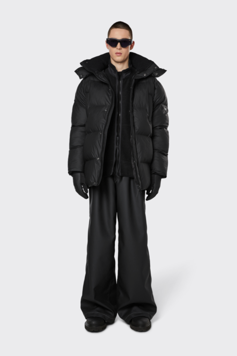 Rains Jas Boxy Puffer Parka Zwart