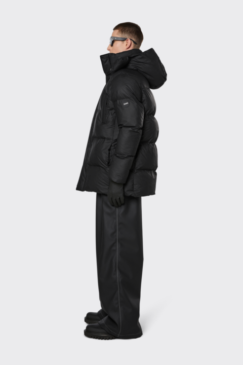 Rains Jas Boxy Puffer Parka Zwart