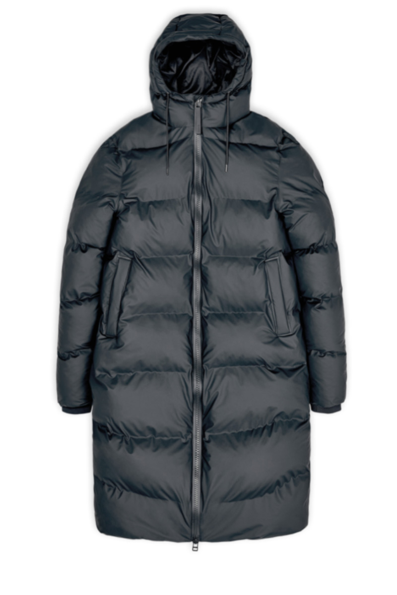 Rains Jas Long Puffer Jkt 22 L-grijs