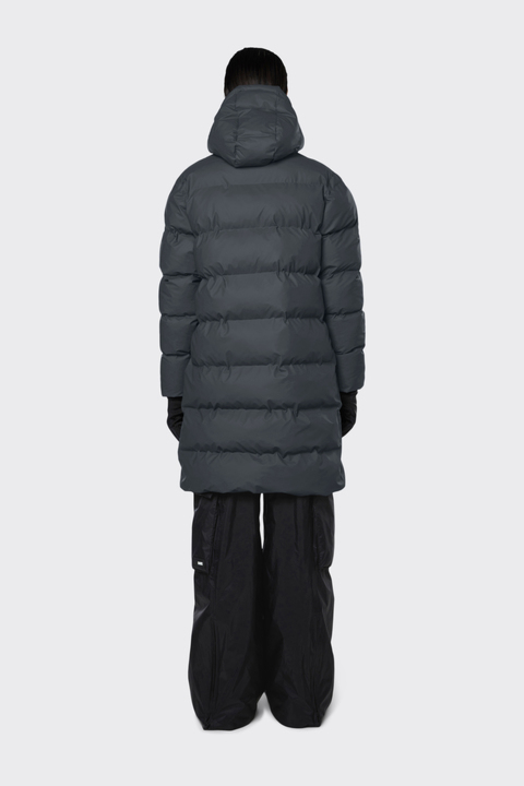 Rains Jas Long Puffer Jkt 22 L-grijs