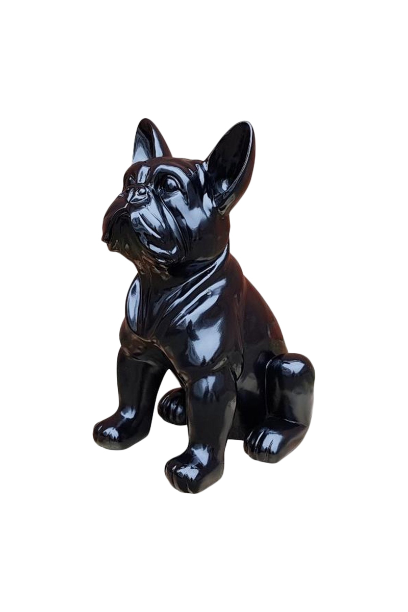 Bij krassen kussen Stoobz Design French Bulldog 37cm Black