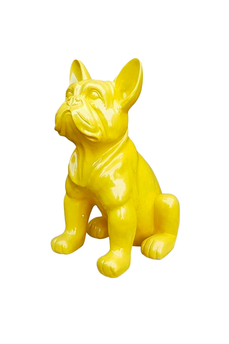 Stoobz Design Interieur Franse Bulldog  37cm Geel