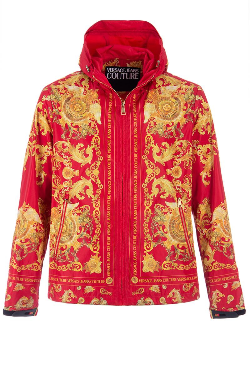 Mompelen regio Over instelling Versace Jeans Couture Print Baroque Jas C1GWA9A8 Rood