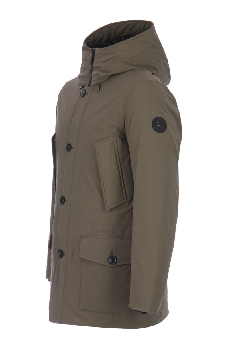 verliezen Arena met de klok mee Woolrich Stretch Arctic Parka Jas Donker Groen