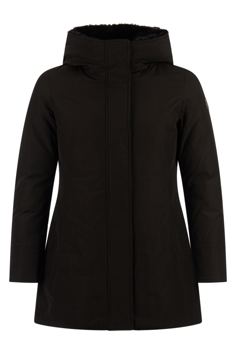 Woolrich Jas Boulder Faux Fur Zwart
