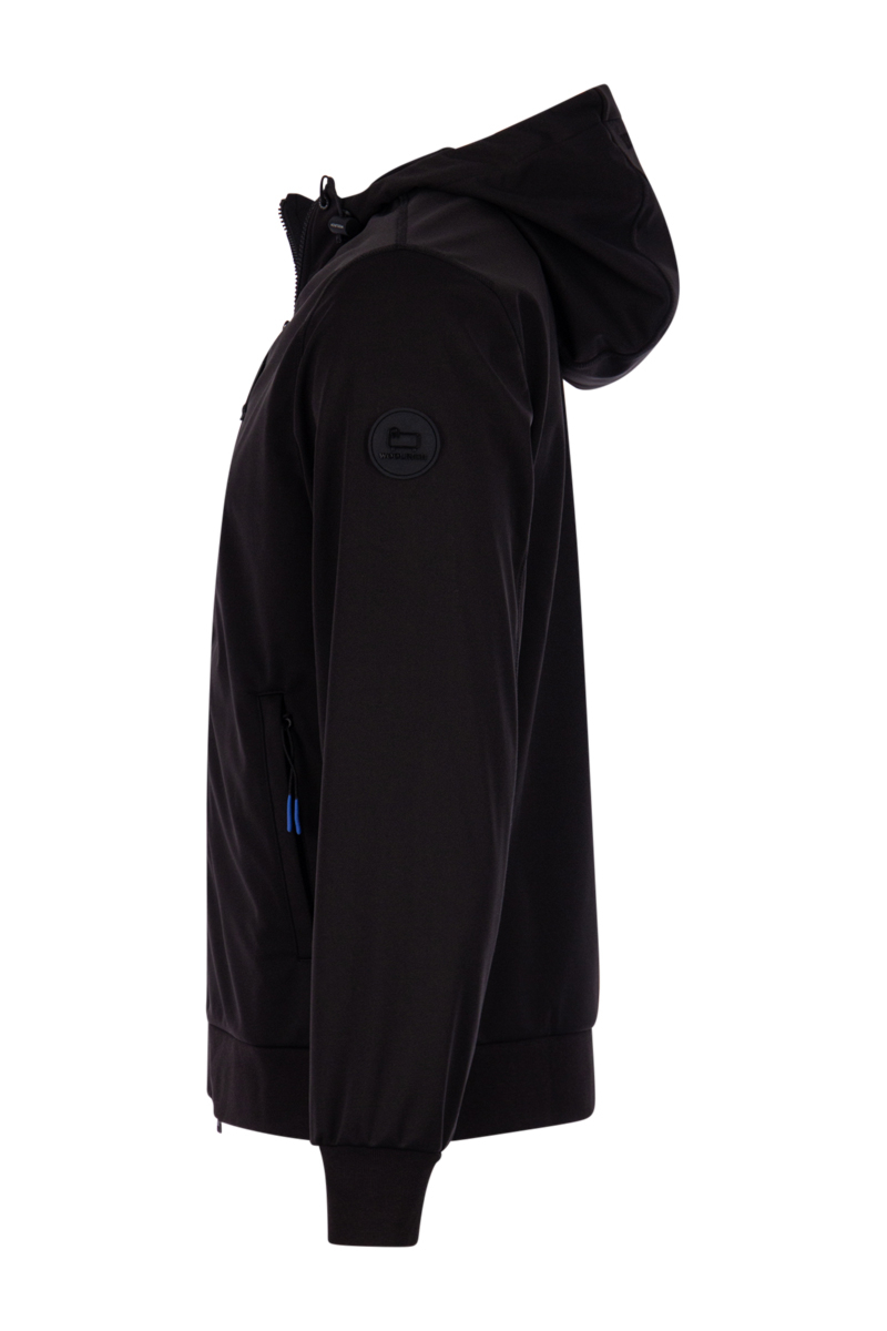 Woolrich Jas Soft Shell Hoodie Zwart