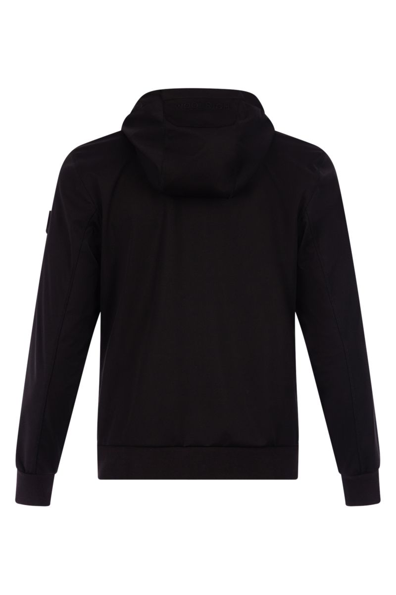 Woolrich Jas Soft Shell Hoodie Zwart
