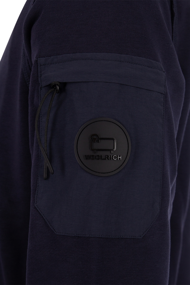 Woolrich Sweater Logo Crew Neck D-blauw