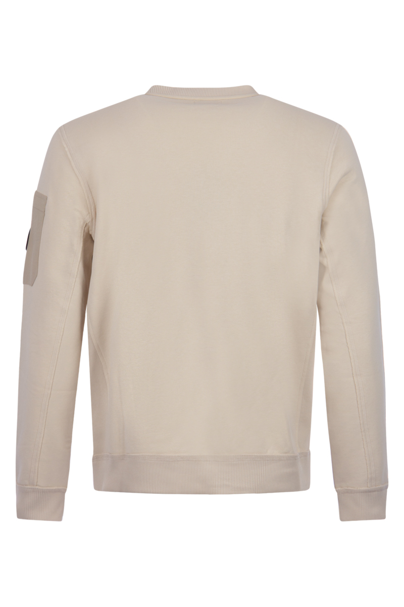 Woolrich Sweater Logo Crew Neck Off White