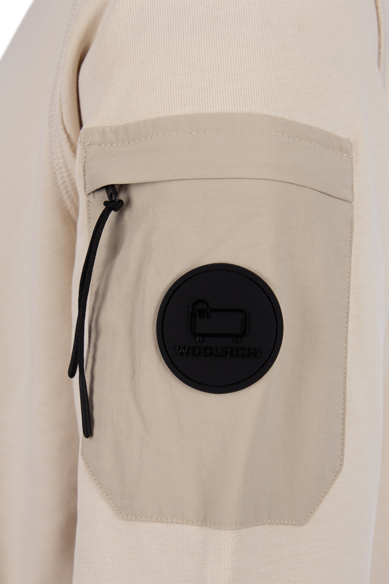 Woolrich Sweater Logo Crew Neck Off White
