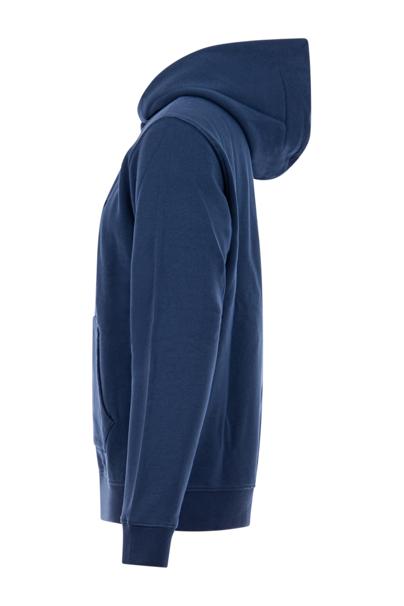 Woolrich Sweater Script Hoodie Blauw