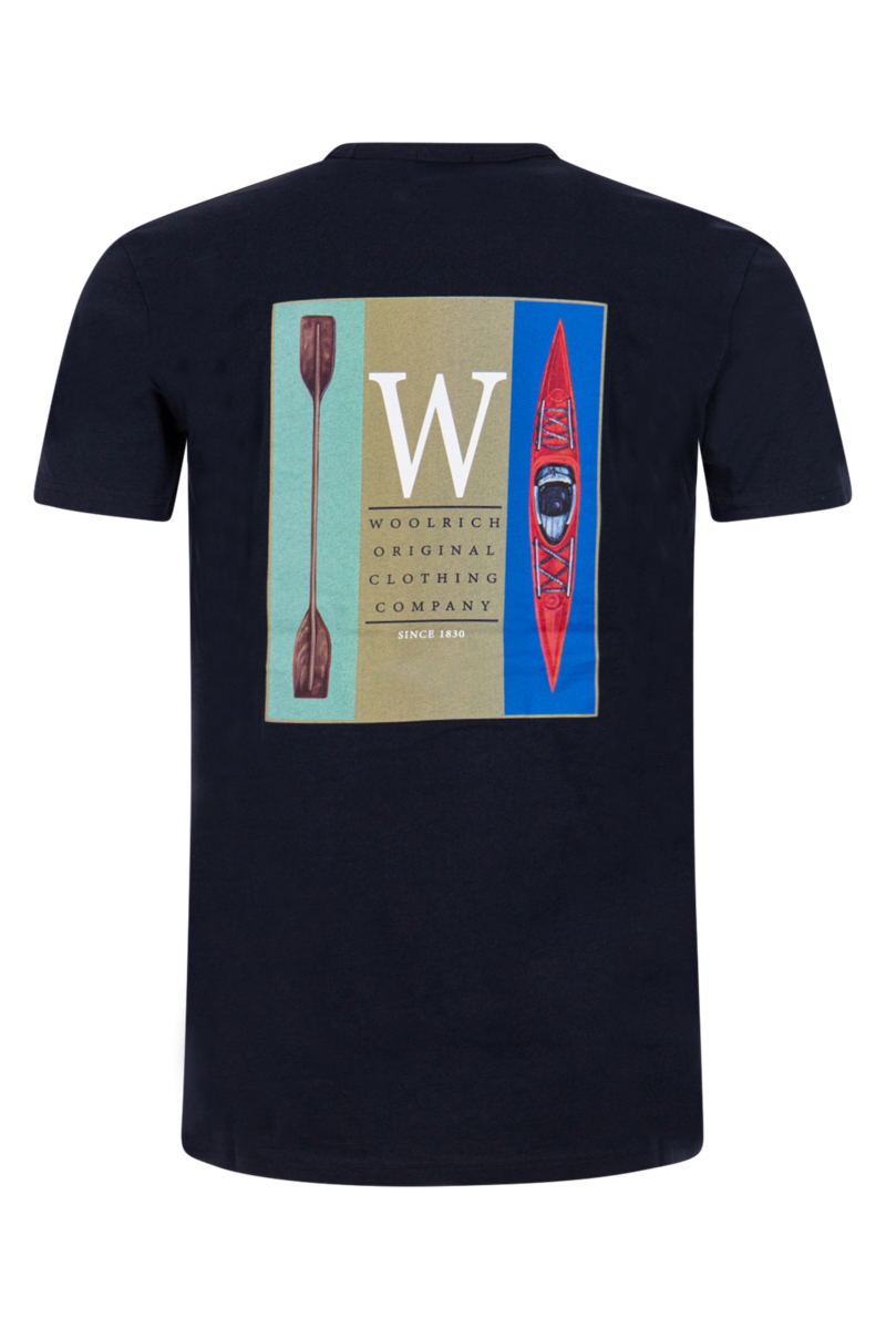 Woolrich T-shirt Lake Side Tee Blauw
